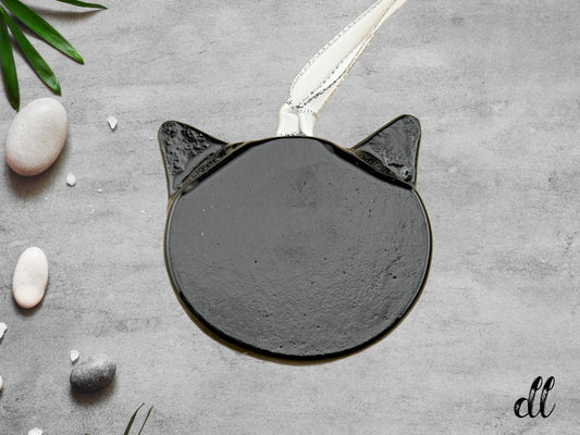 Black Cat Red Yellow Eyes Ornament Suncatcher