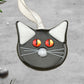 Black Cat Red Yellow Eyes Ornament Suncatcher