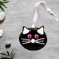 Black Cat with Pink Blue Black Eyes Ornament Suncatcher