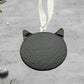 Black Cat Bright Yellow Eyes Ornament Suncatcher