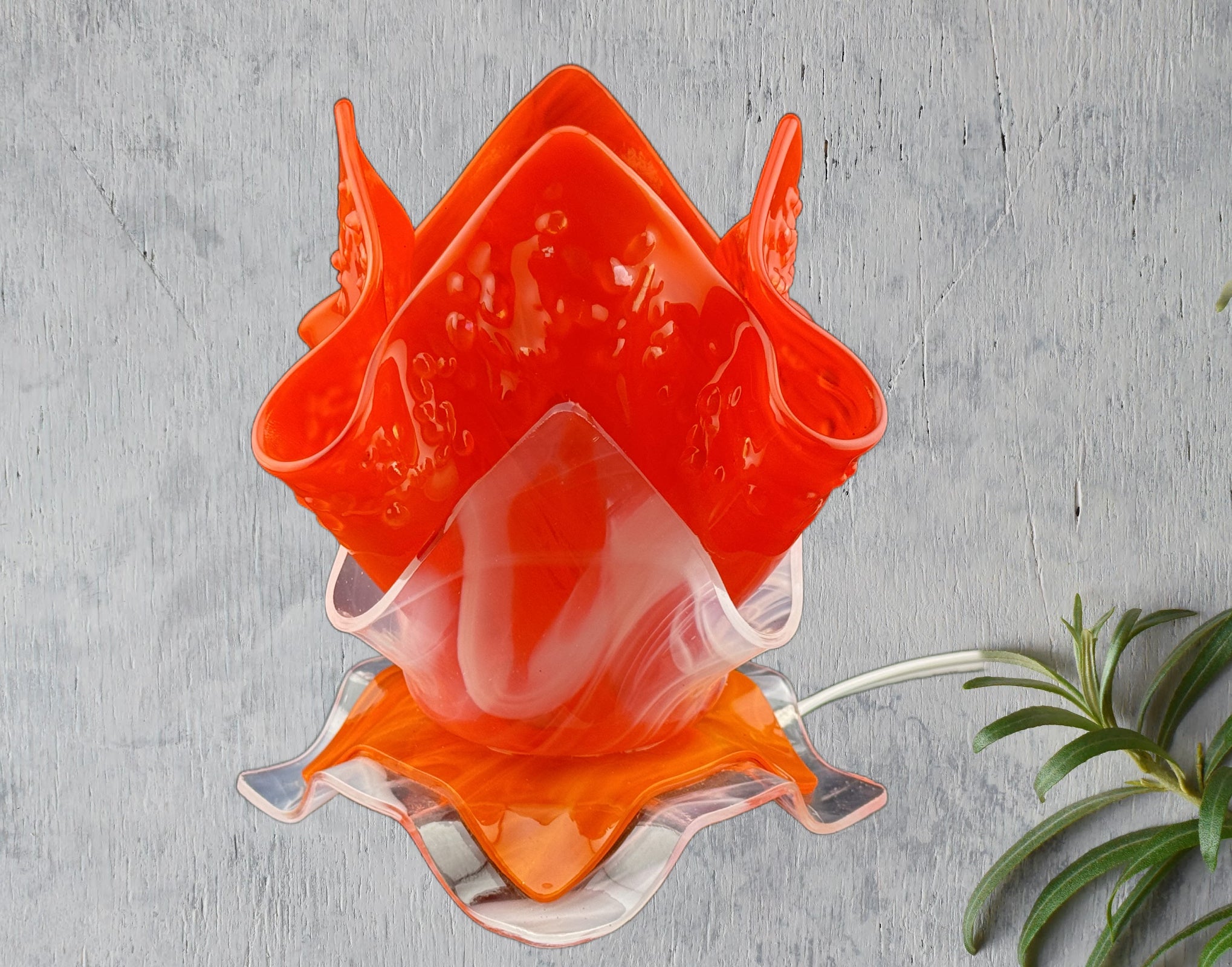 Orange and Wispy White Clear Light – Donna Larson Designs