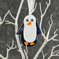 Fused Glass Penguin in Beautiful Dark Transparent Purple